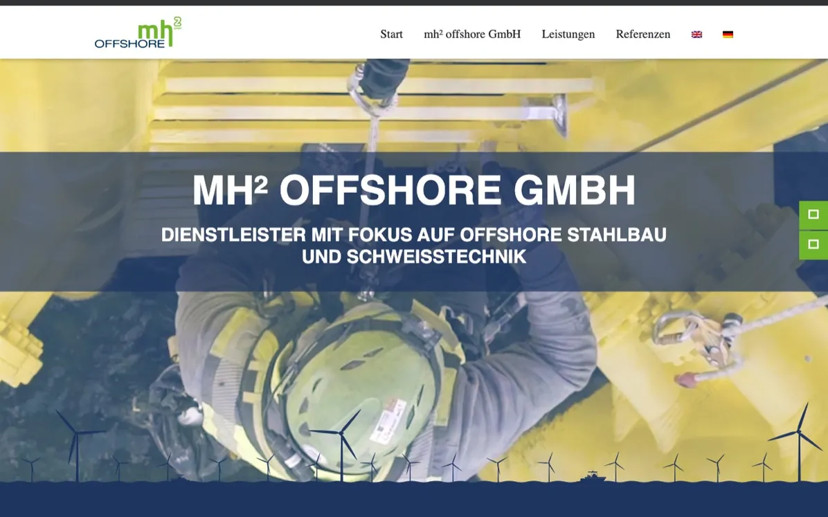 Alte WordPress-Website von mh² offshore