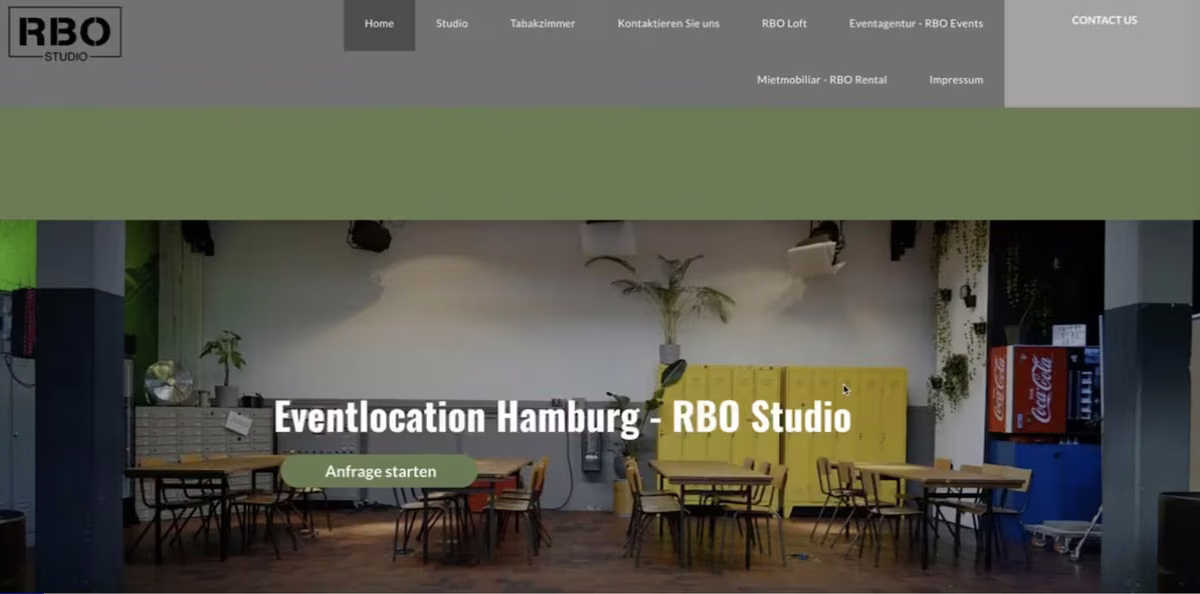 Alte Website von RBO Studio